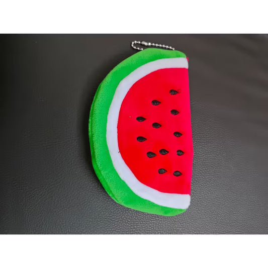 Plush Watermelon Coin Purse Keychain