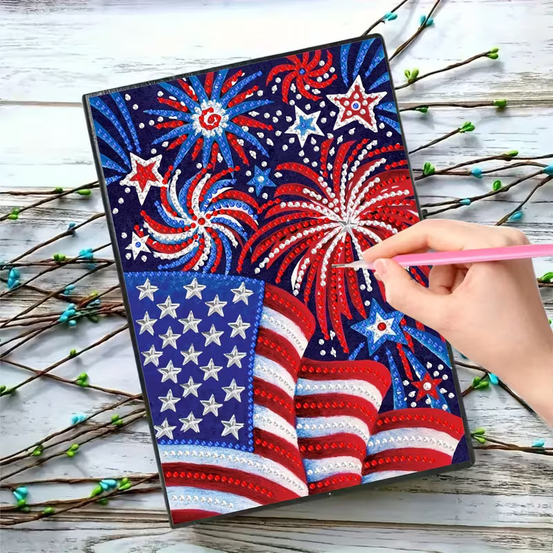 Patriotic Diamond Art Notebook