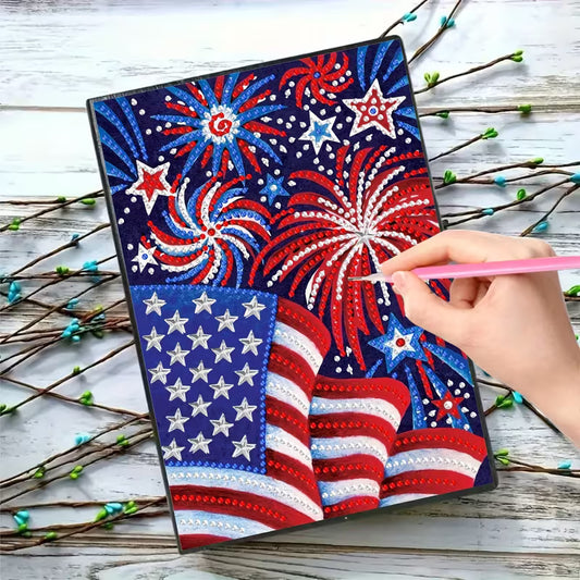Patriotic Diamond Art Notebook