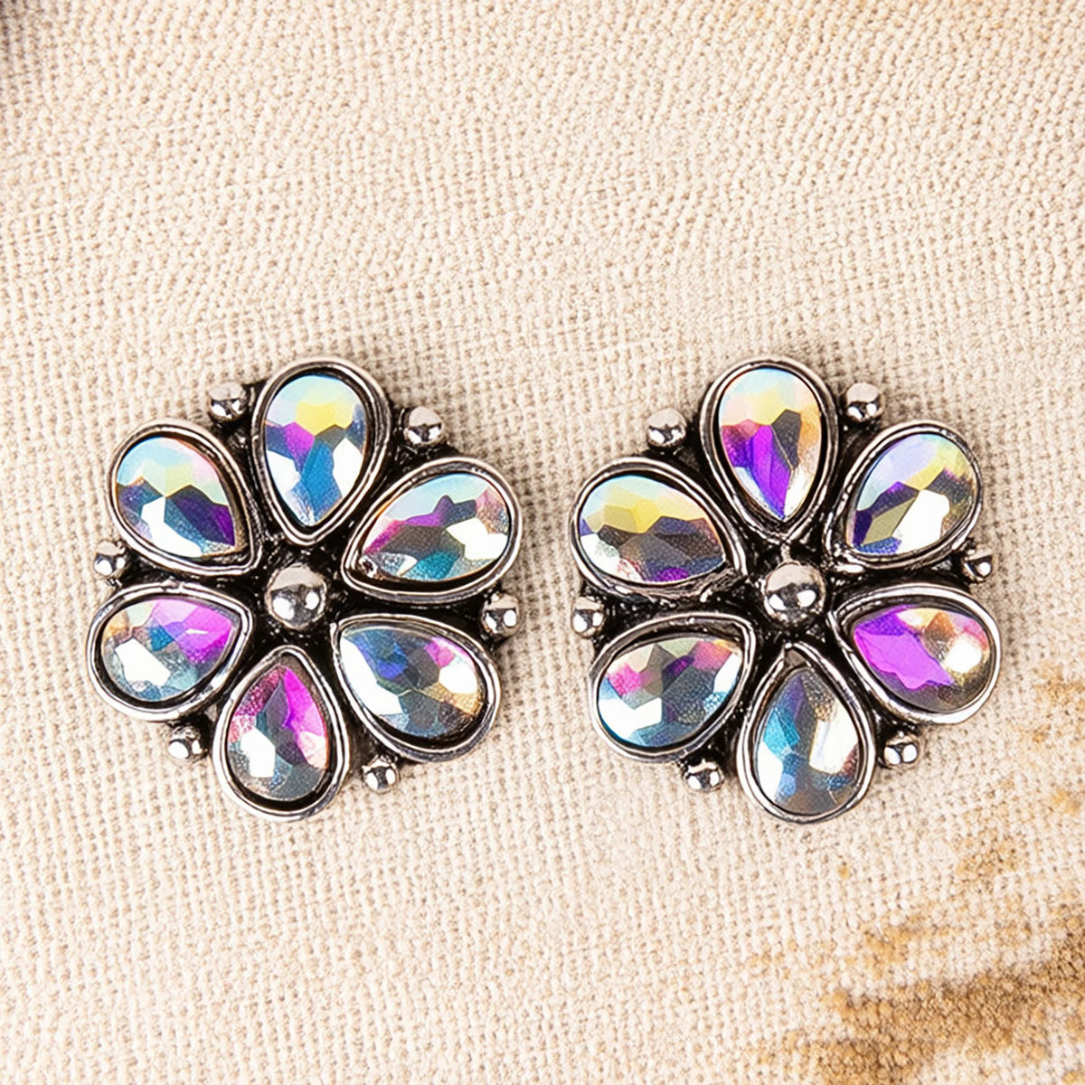 93600 - Squash Blossom Stud Earrings - AB