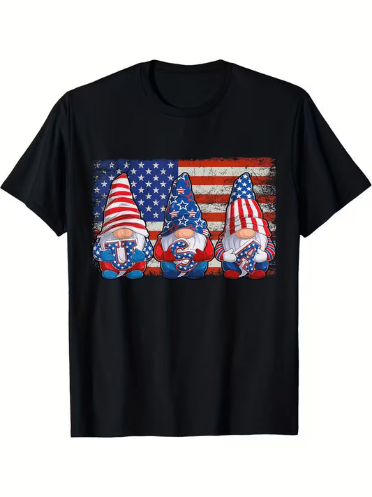 Unisex USA Gnomes Vinyl Graphic T-Shirt