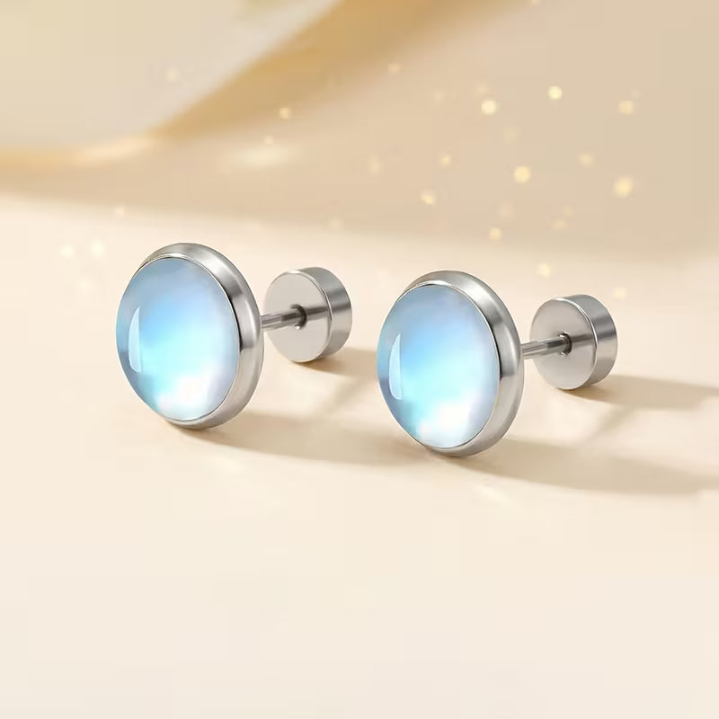 Moonstone Stud Earrings