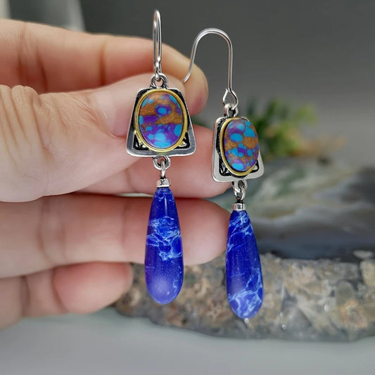 Blue Teardrop Earrings