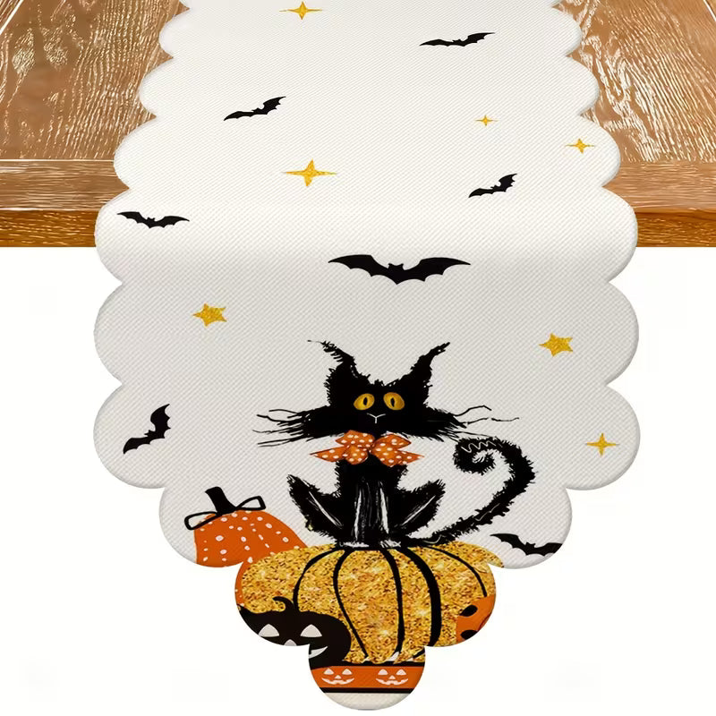 Black Cat Table Runner