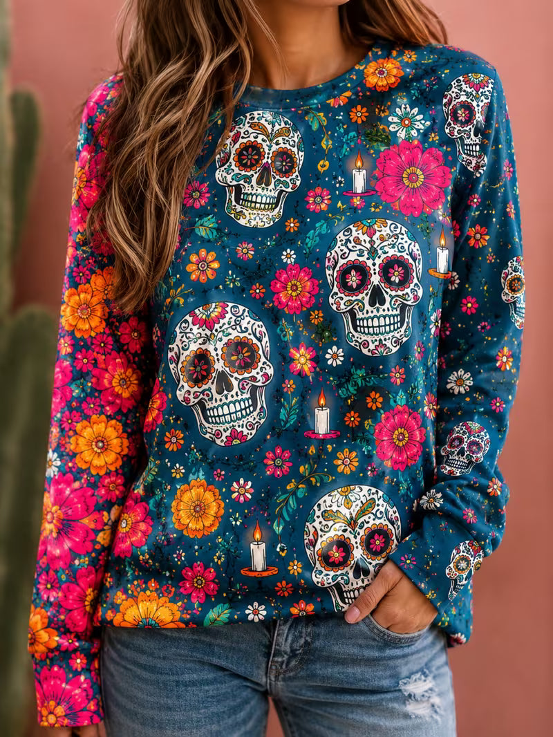 Preorder Sugar Skull Long Sleeve Shirt