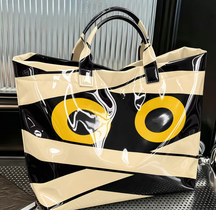 Glossy PVC Mummy Tote Bag