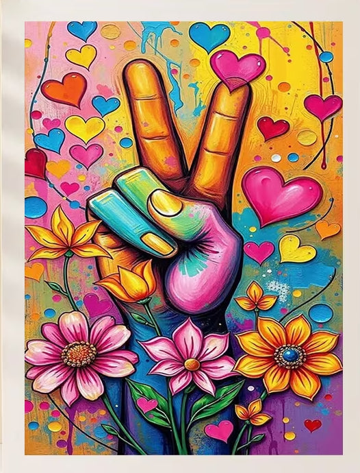 Peace & Love Diamond Art