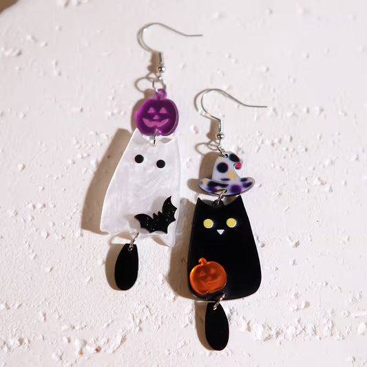 Cat Ghost Earrings
