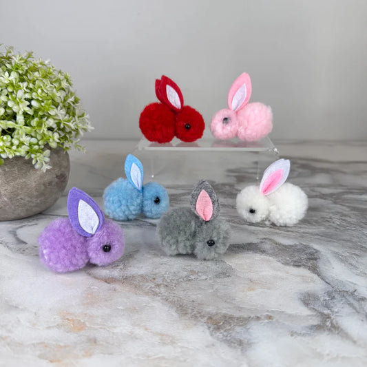 Mystery Color Figurine PomPom Toy - Easter Bunny