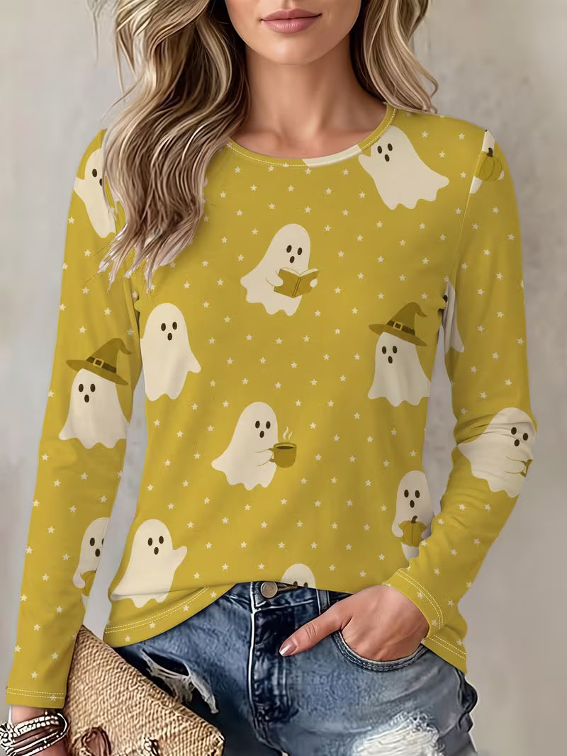 Preorder Ghost & Polka Dots Long Sleeve Shirt