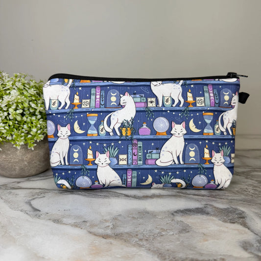 Book Cat Moon Water Resistant Pouch