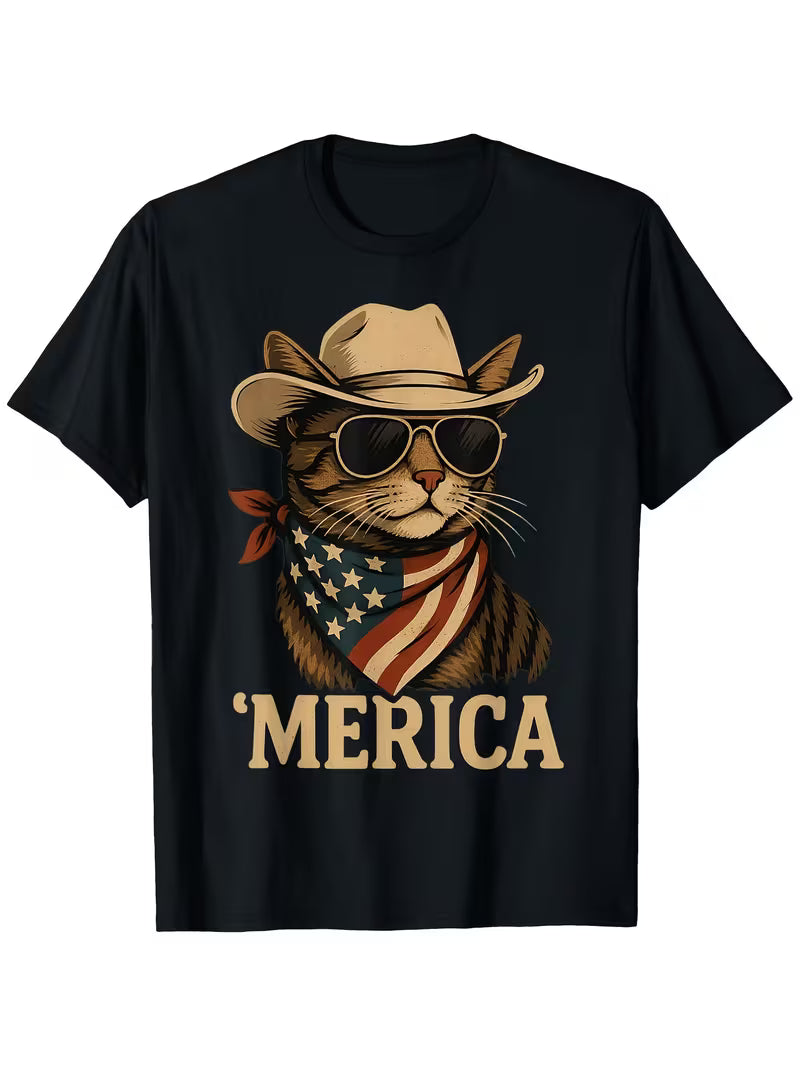 Unisex Merica Vinyl Graphic T-Shirt