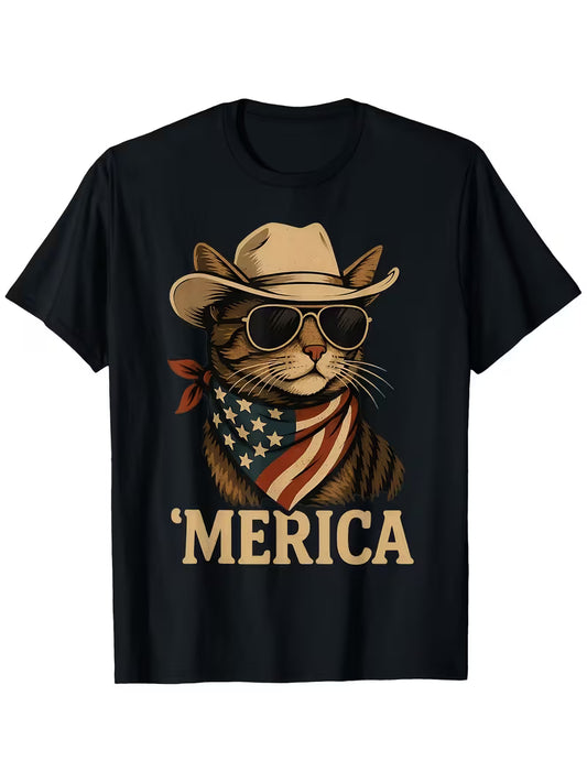 Unisex Merica Vinyl Graphic T-Shirt