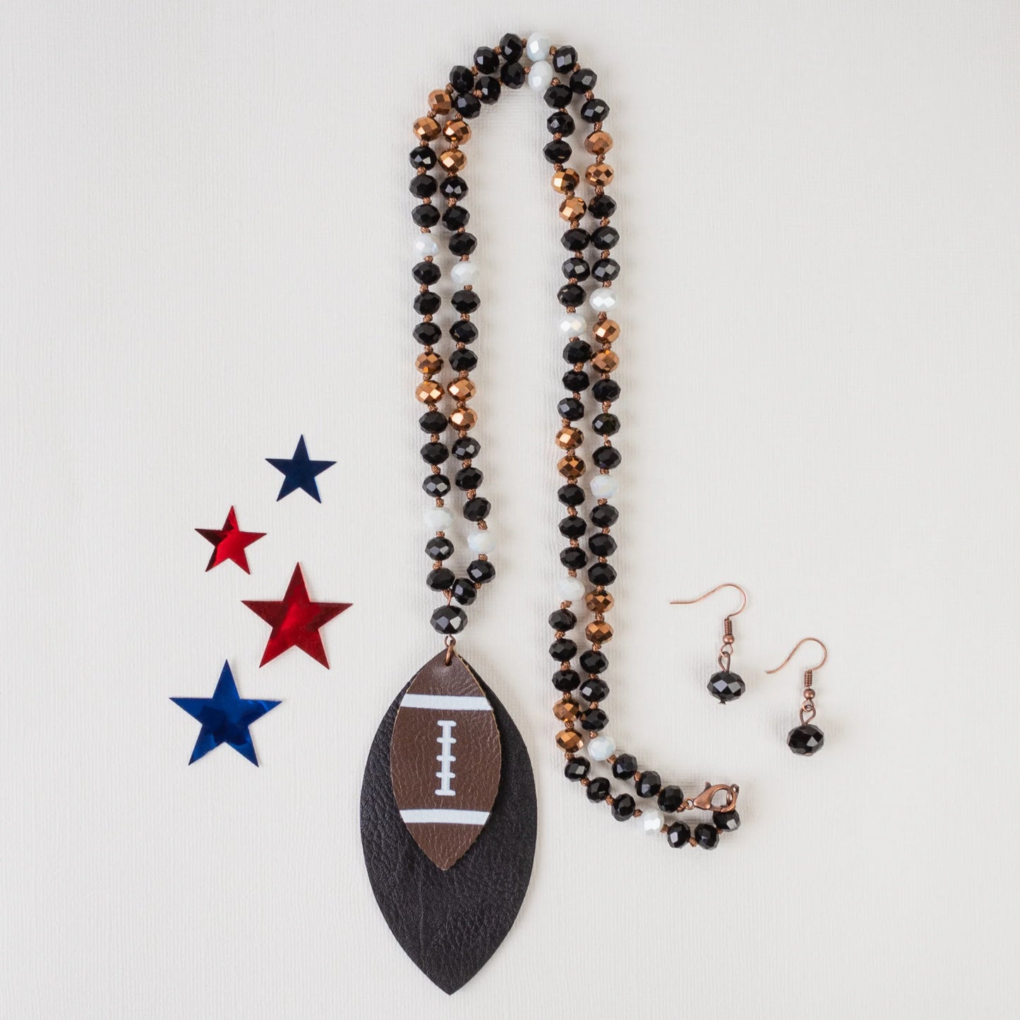 Football Necklace - Black