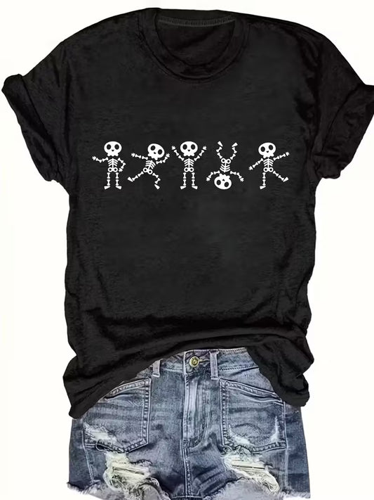 Preorder Women's Plus Size Dancing Skelton T-Shirt