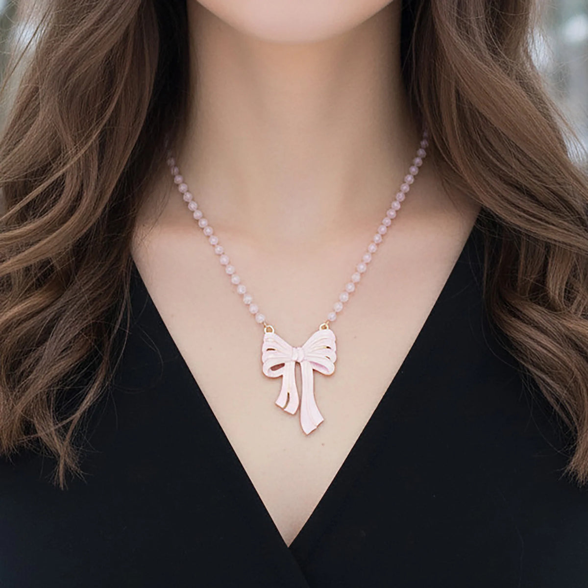 Christmas Bow Necklace