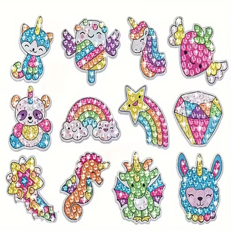 Preorder 12 Unicorn Diamond Art Stickers