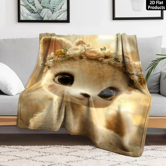 Fawn Flannel Blanket