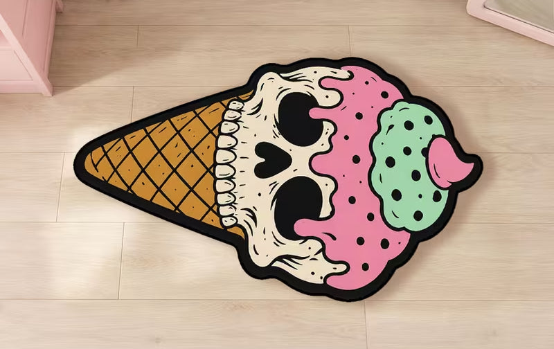 Preorder Ice Cream Skull Shaped Bath/Bedroom/Kitchen Rug