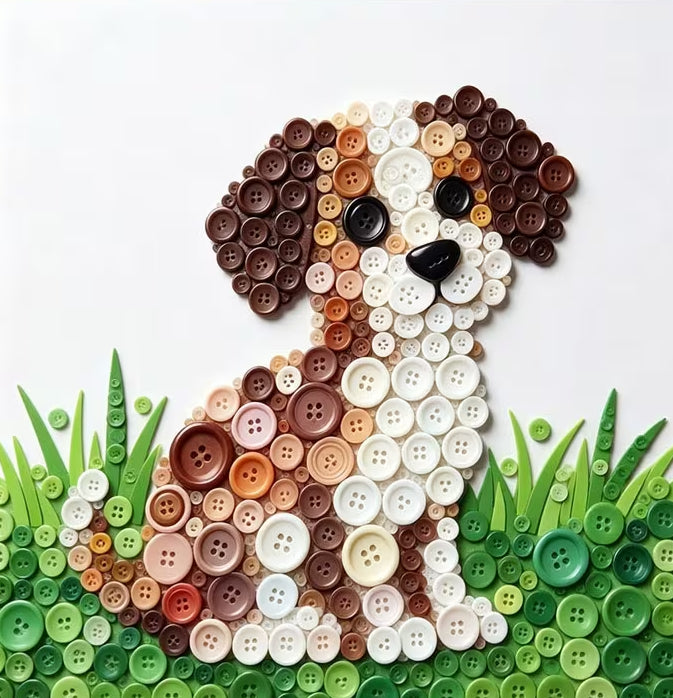 Preorder Dog Button Diamond Art Painting Kit