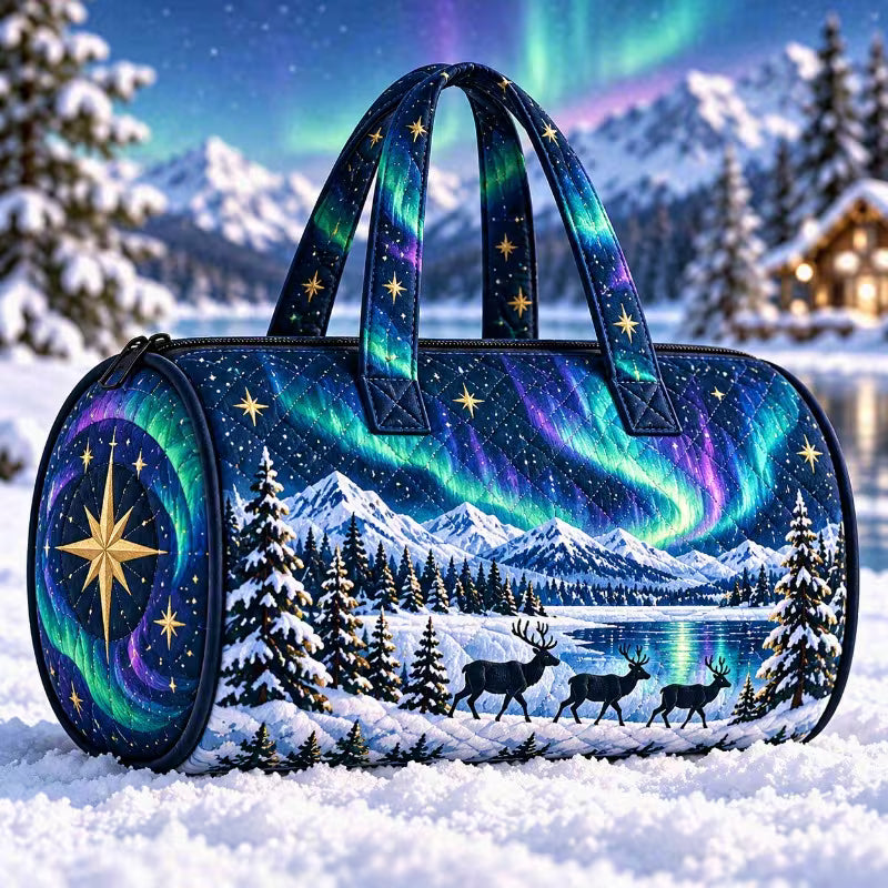 HOLIDAY SPECIAL! Aurora  Deer Weekender Quilted Duffle PREORDER