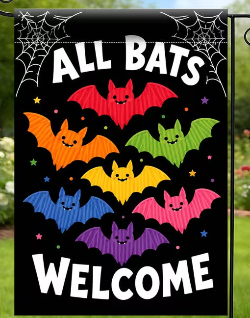 All Bats Welcome Garden Flag