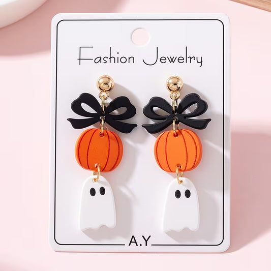 Pumpkin Ghost Earrings