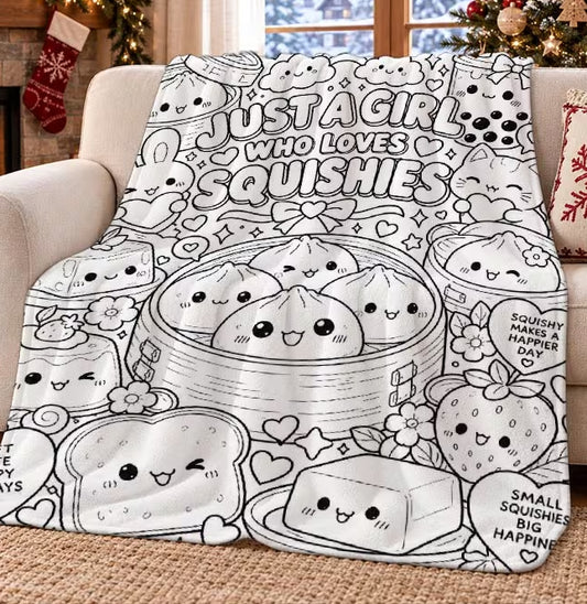 DIY Coloring Blanket - Just A Girl That Loves Squishie
