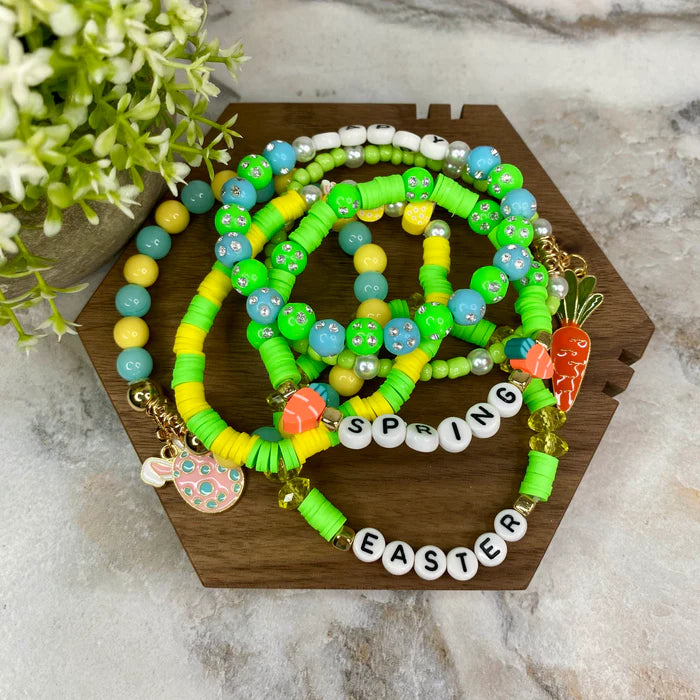 One Mystery Bracelet - Clay + Bead - Easter Mix #7