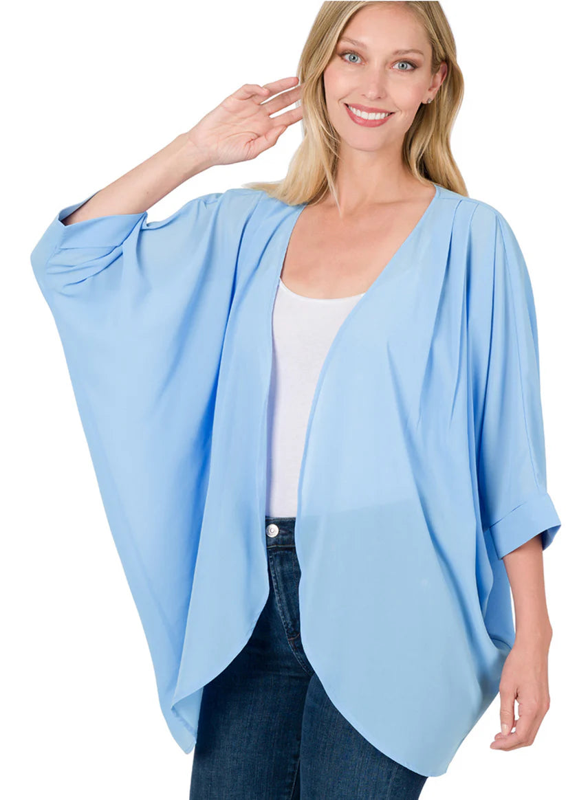 Airy Elegance Cardigan - Spring Blue