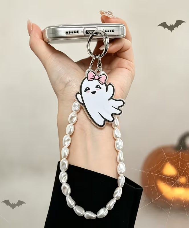 Pink Ghost Phone Lanyard