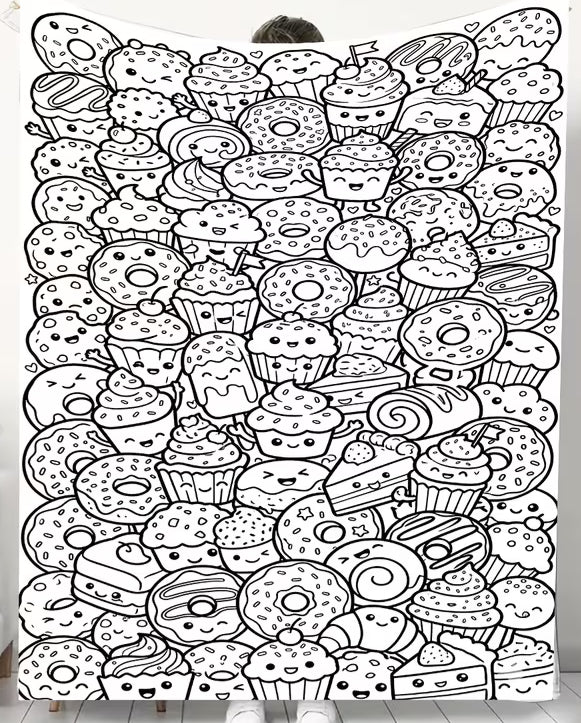 DIY Coloring Blanket - Treats