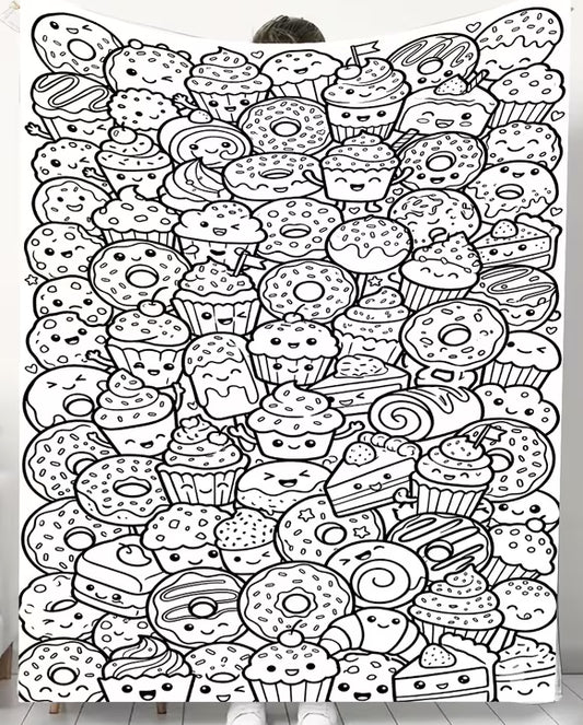 DIY Coloring Blanket - Treats