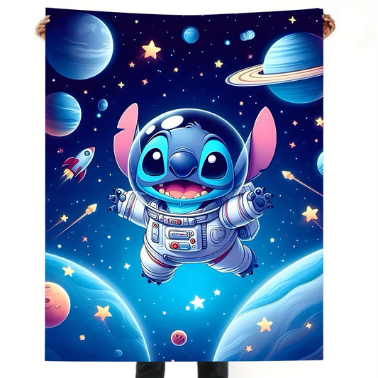 Astronaut  Blue Alien Blanket 50 x 60
