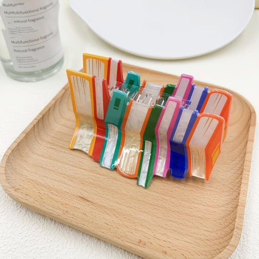 Doorbuster Marbled Acetate Stacked Books Claw Hair Clip