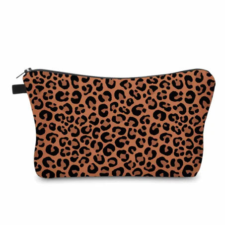 Animal Print Caramel Water Resistant Pouch