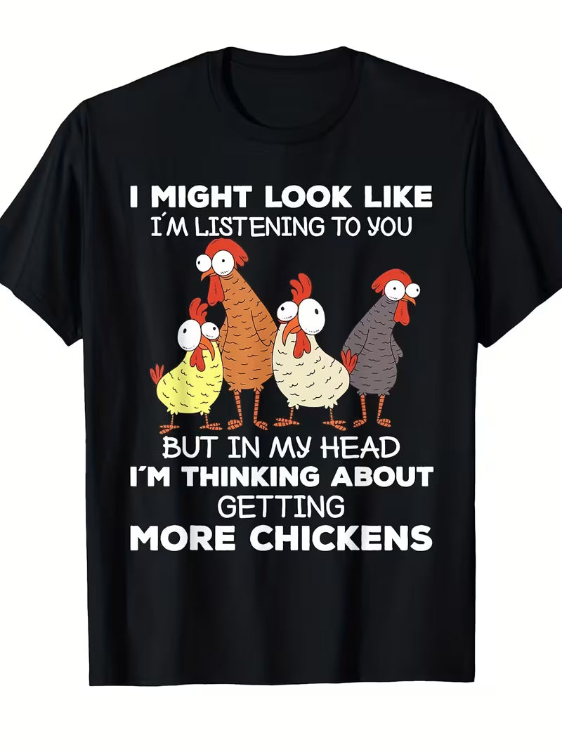 Unisex More Chickens Vinyl Graphic T-Shirt