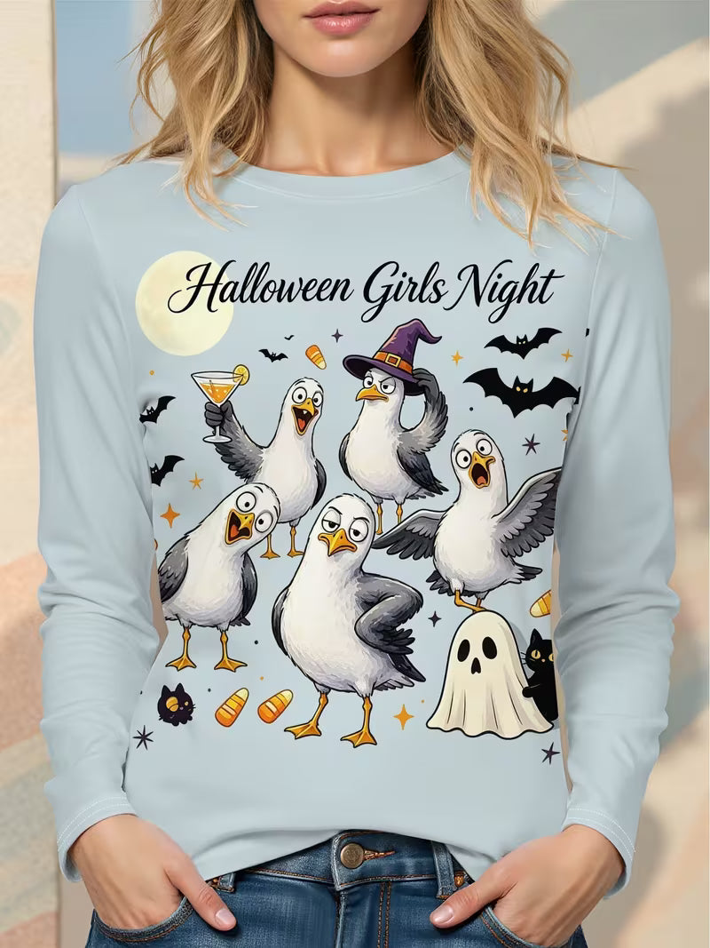 Preorder Halloween Girl's Night Long Sleeve Shirt