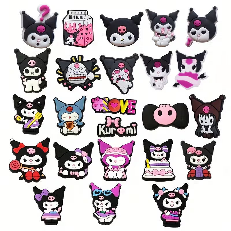 10 Black Kitty Shoe Charms