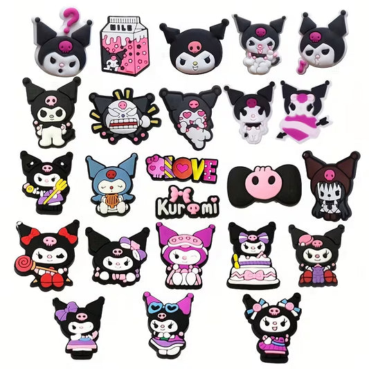 10 Black Kitty Shoe Charms