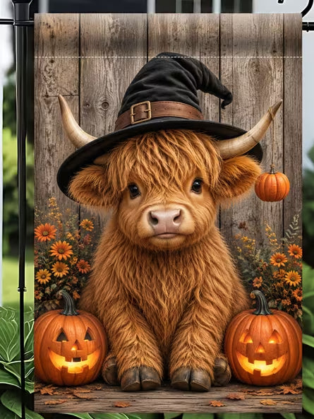 Highland Cow Garden Flag
