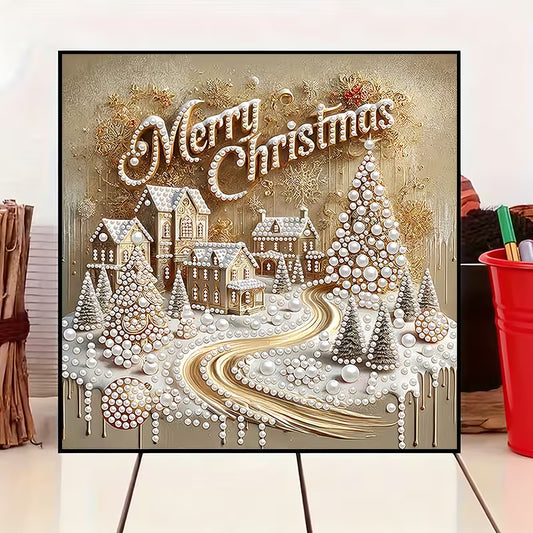 Preorder Merry Christmas Village Pearl Painting Kit
