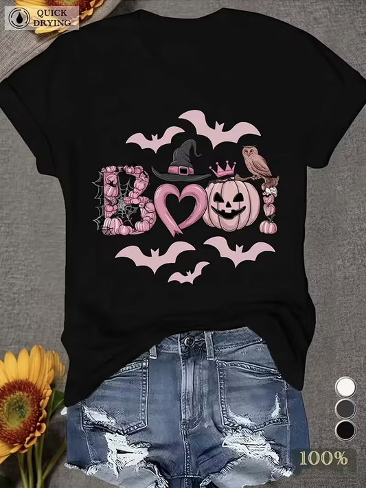 Preorder Women's Plus Size Boo Pumpkin T-Shirt