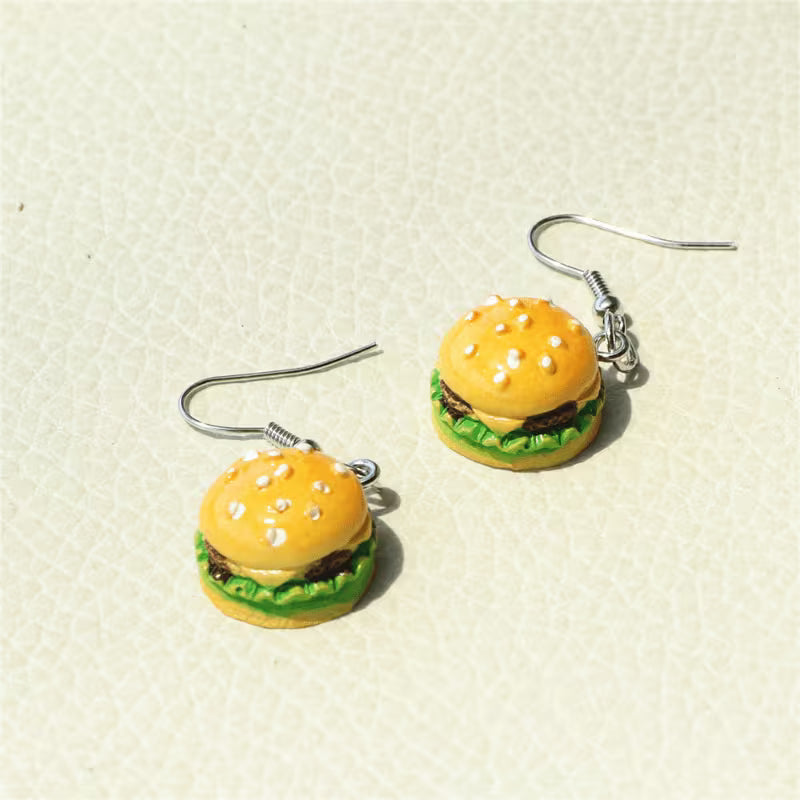 Hamburger Earrings