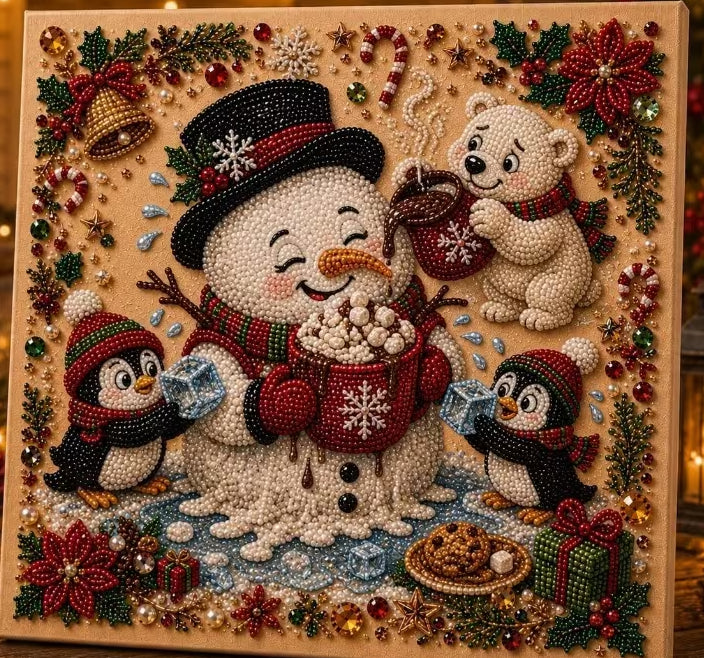 Preorder Snowman & Friends Pearl Painting Kit