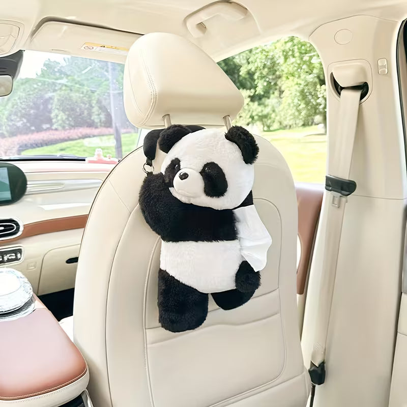 Plush Panda Tissue Box