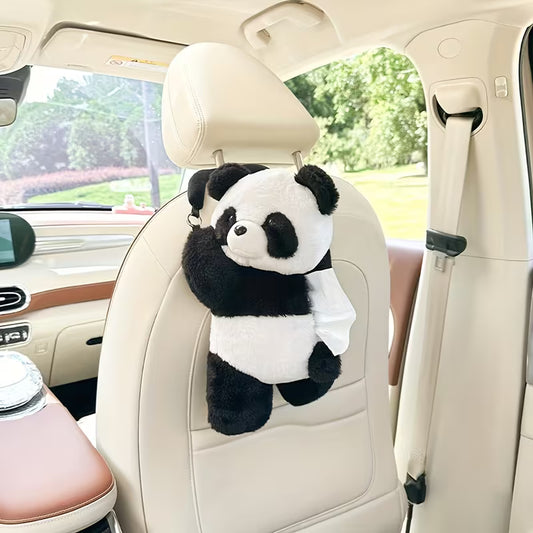 Plush Panda Tissue Box