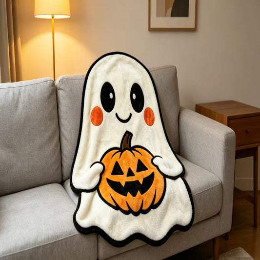Preorder Ghost & Pumpkin Shaped Blanket