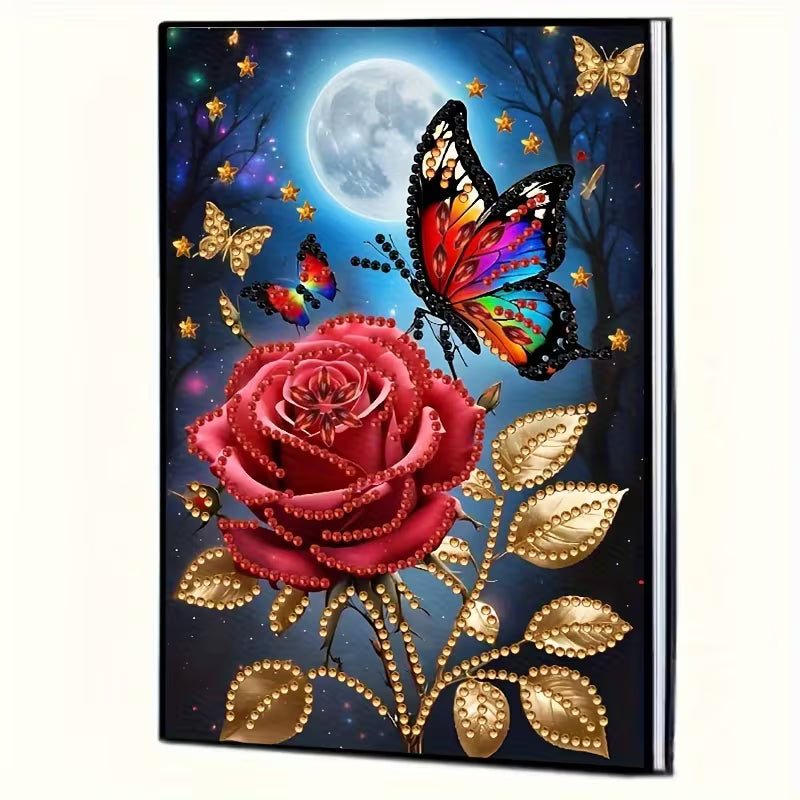 Preorder Butterfly & Rose Diamond Art Notebook