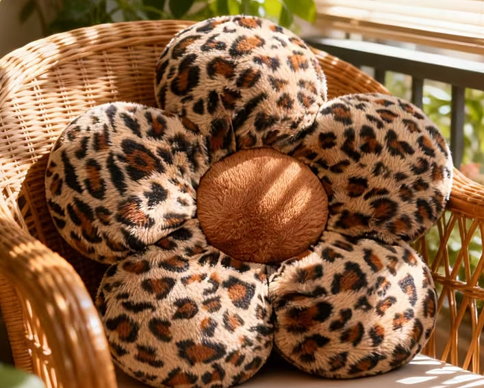 Leopard Flower Pillow